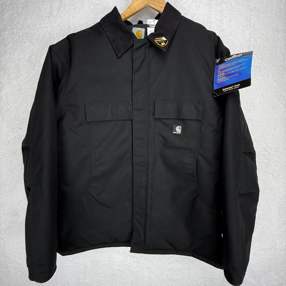 Carhartt C55 BLK Extremes Arctic‎ Quilt Lined Coat Mens 2XL Tall Black Jacket